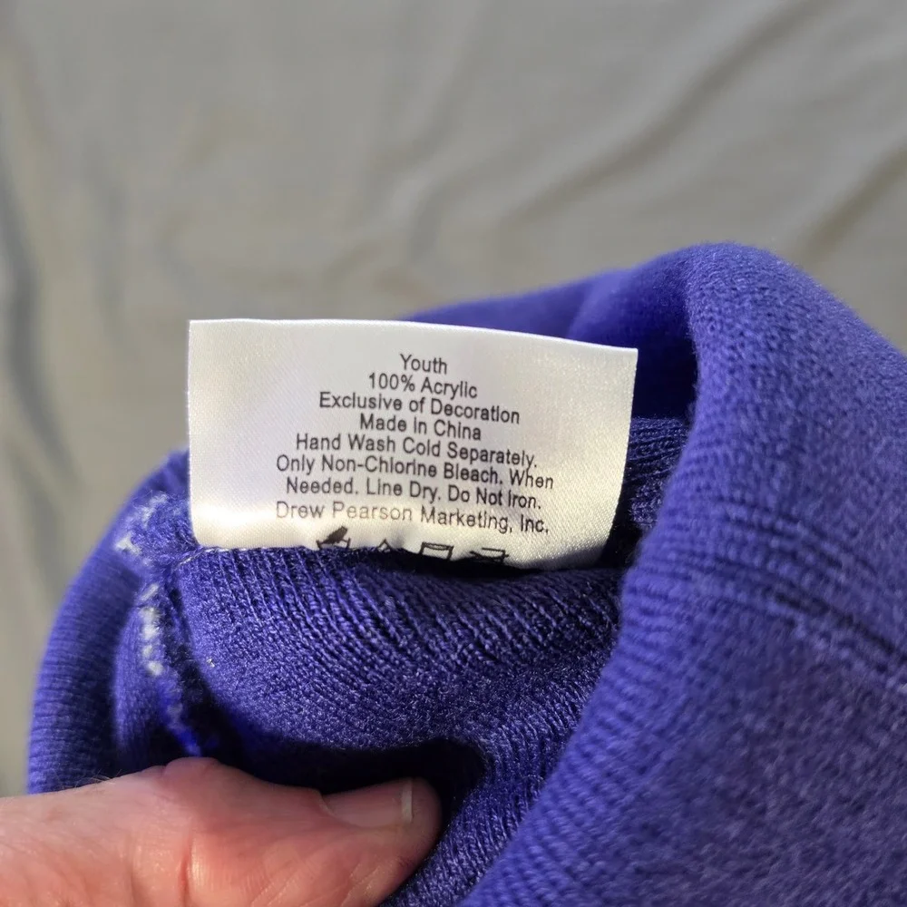 Starter Kansas State Wildcats Youth Beanie Purple Grey Knit Hat NWT